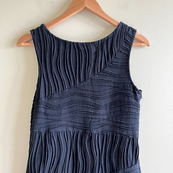 SKUNKFUNK PLEATED DRESS BLACK SLEEVELESS SHEATH WOMENS SIZE 2 ORGANIC COTTON - Picture 8 of 8